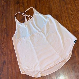 Zuala soft pink workout shirt with cool back size medium